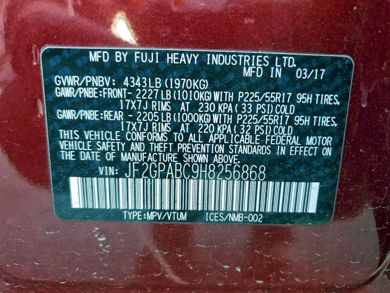 2017 SUBARU CROSSTREK #3302931607