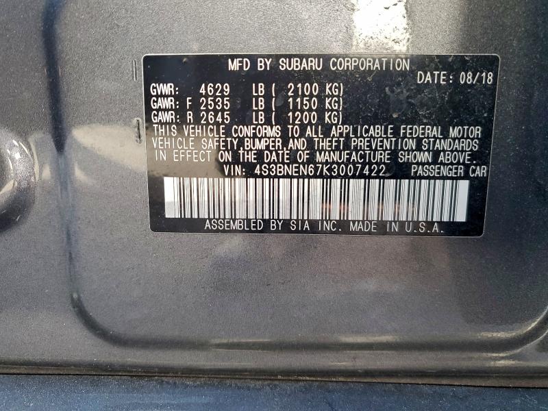 2019 SUBARU LEGACY 3.6 #3309600585