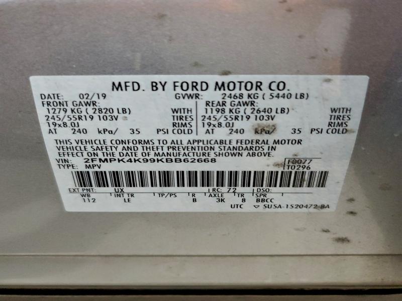 2019 FORD EDGE TITAN #3303625927