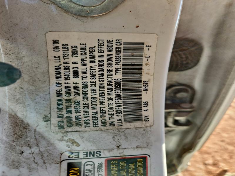 2010 HONDA CIVIC LX #3308506045