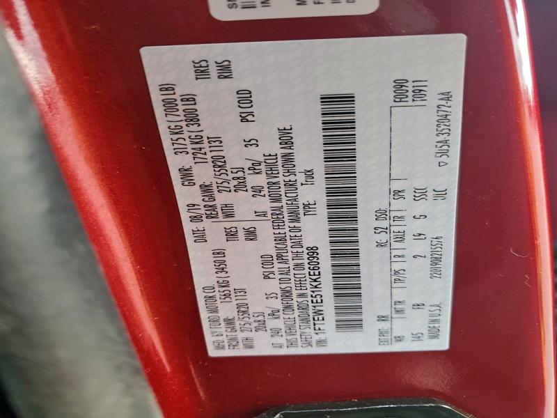 2019 FORD F150 SUPER #3317933931