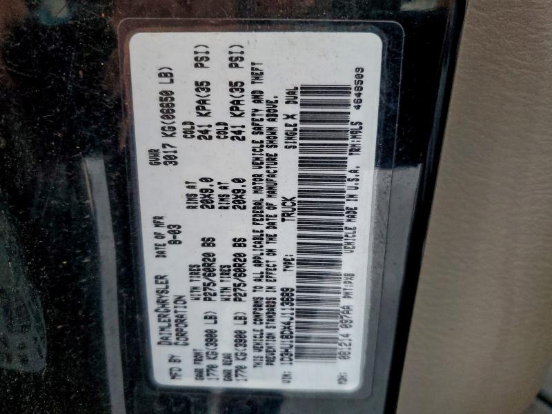 2004 DODGE RAM 1500 S #3305303304