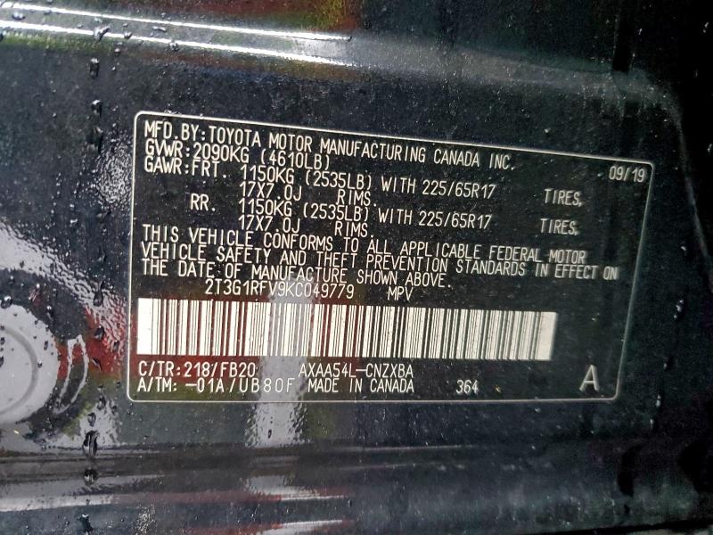 2019 TOYOTA RAV4 LE #3316880139