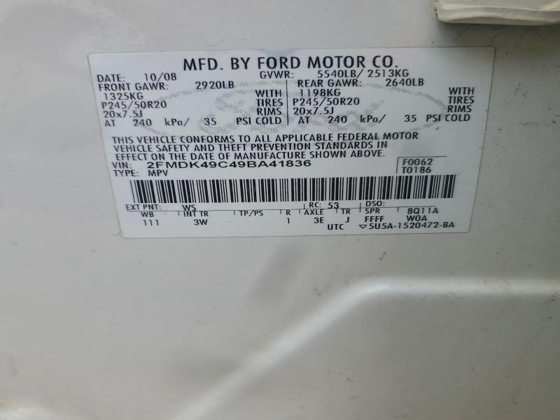 2009 FORD EDGE LIMIT #3302773341