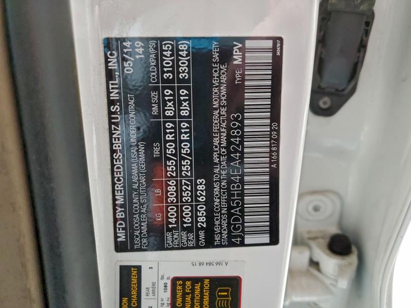 2014 MERCEDES-BENZ ML 350 4MA #3310557054