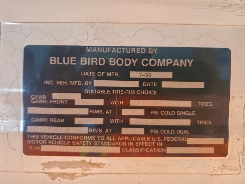 1999 CHEVROLET B-SERIES B #3308431311