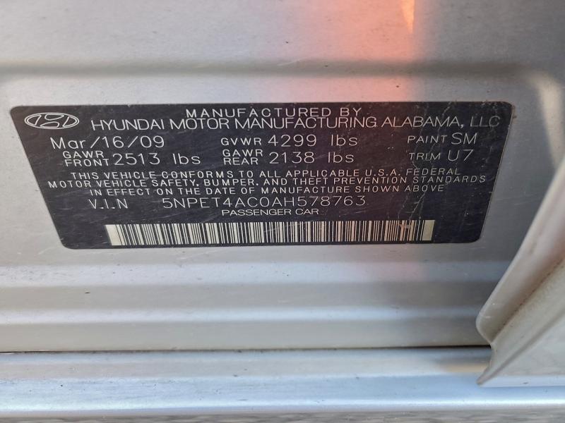 2010 HYUNDAI SONATA GLS #3304888537