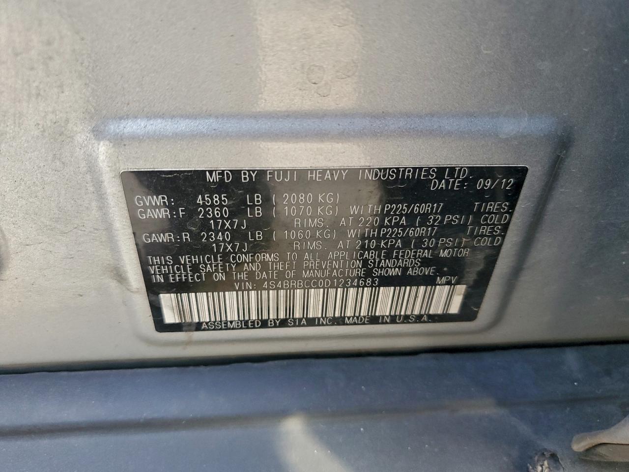 SUBARU OUTBACK 2.5I PREMIUM