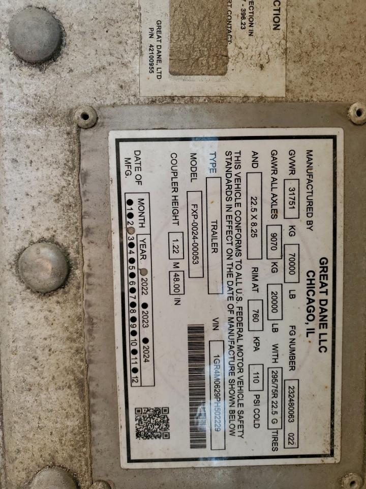 Lot #3309723841 2023 GREAT DANE FLAT BED