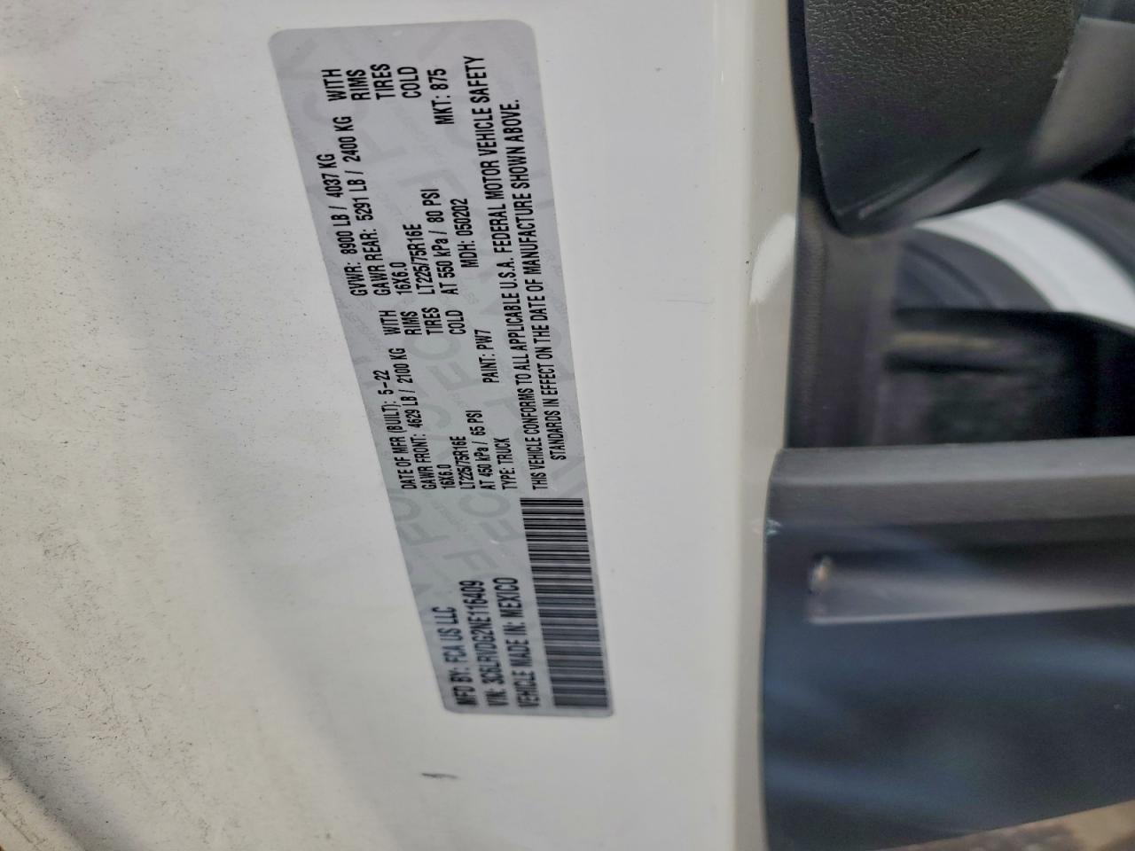 RAM PROMASTER 2500 HIGH