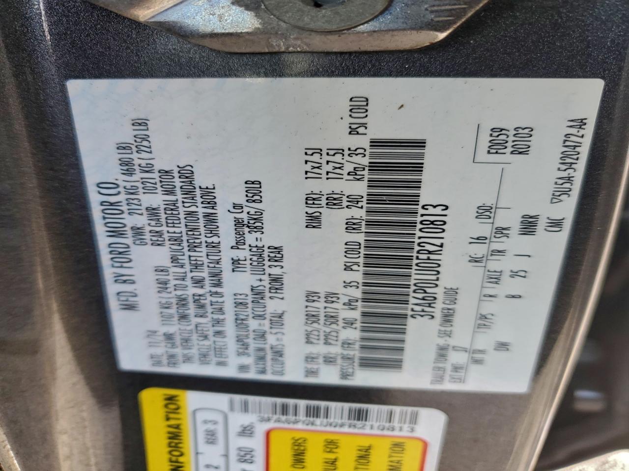 FORD FUSION SE HYBRID