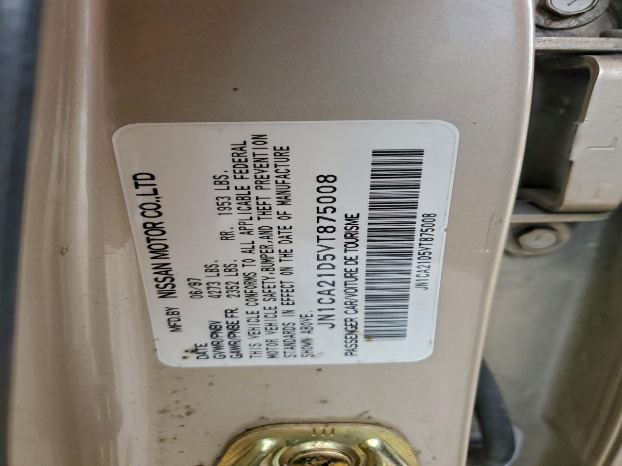 Lot #3311609227 1997 NISSAN MAXIMA GLE