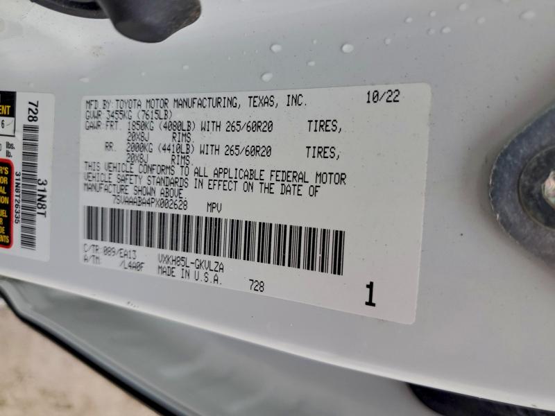 2023 TOYOTA SEQUOIA SR #3305448069