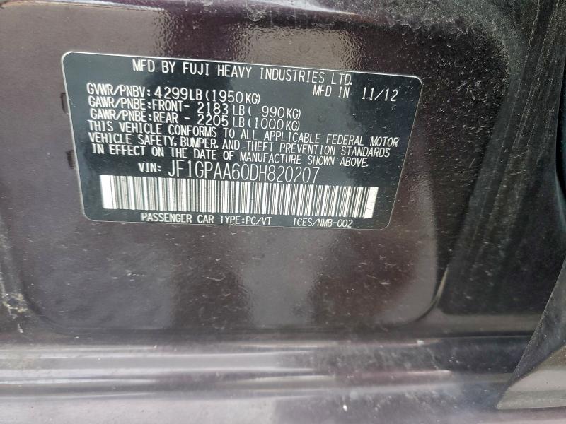 2013 SUBARU IMPREZA #3311640226