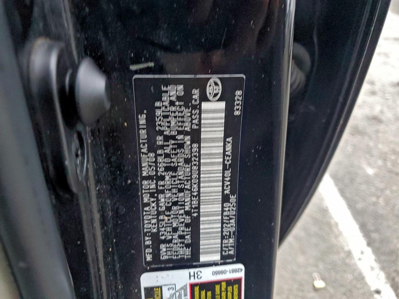 Lot #3309648933 2009 TOYOTA CAMRY BASE