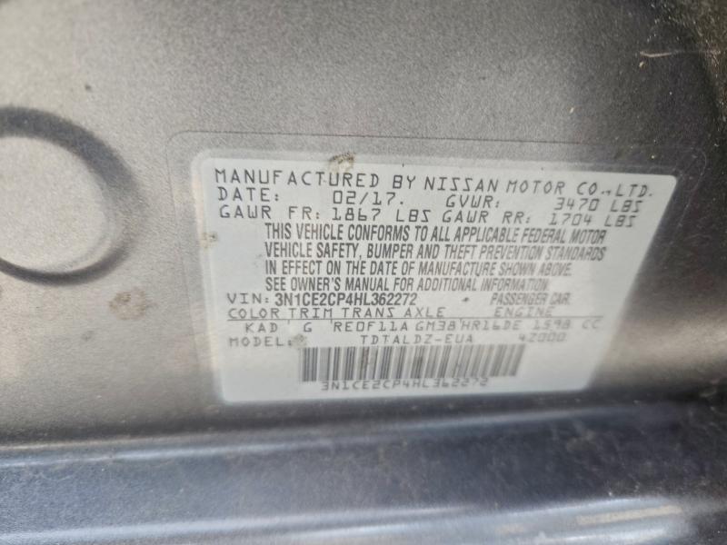 2017 NISSAN VERSA NOTE #3312642197