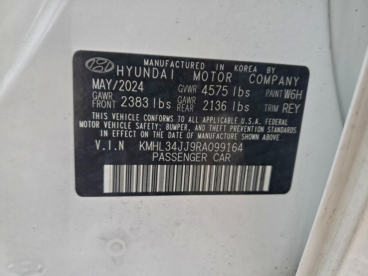 Lot #3318179367 2024 HYUNDAI SONATA HYB