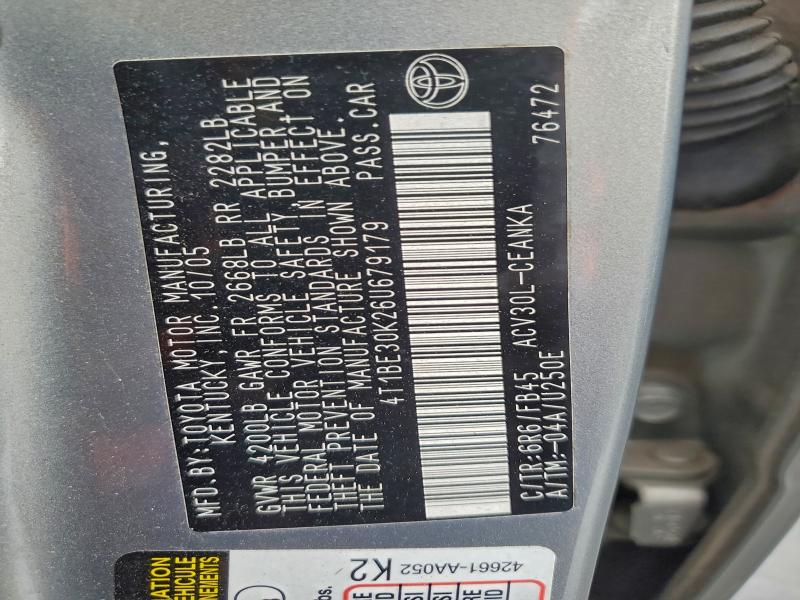 2006 TOYOTA CAMRY LE #3310583055