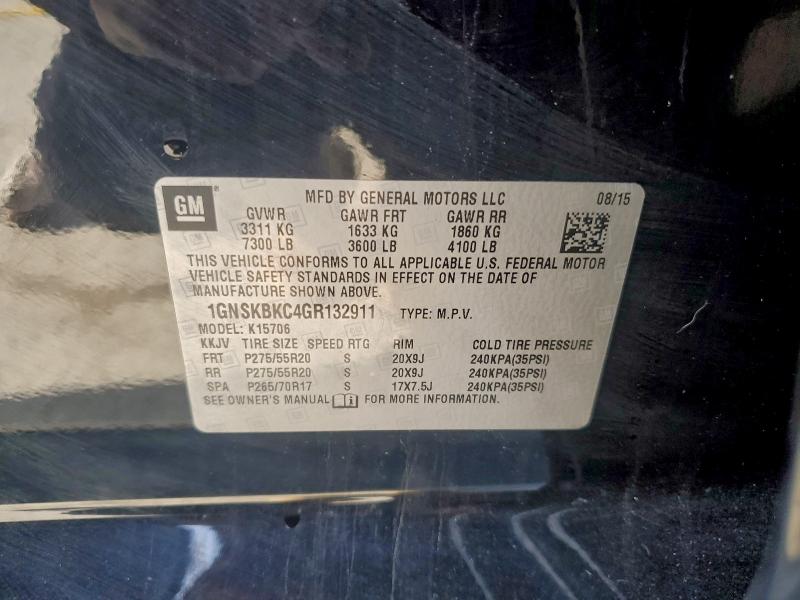 2016 CHEVROLET TAHOE K150 #3309536627