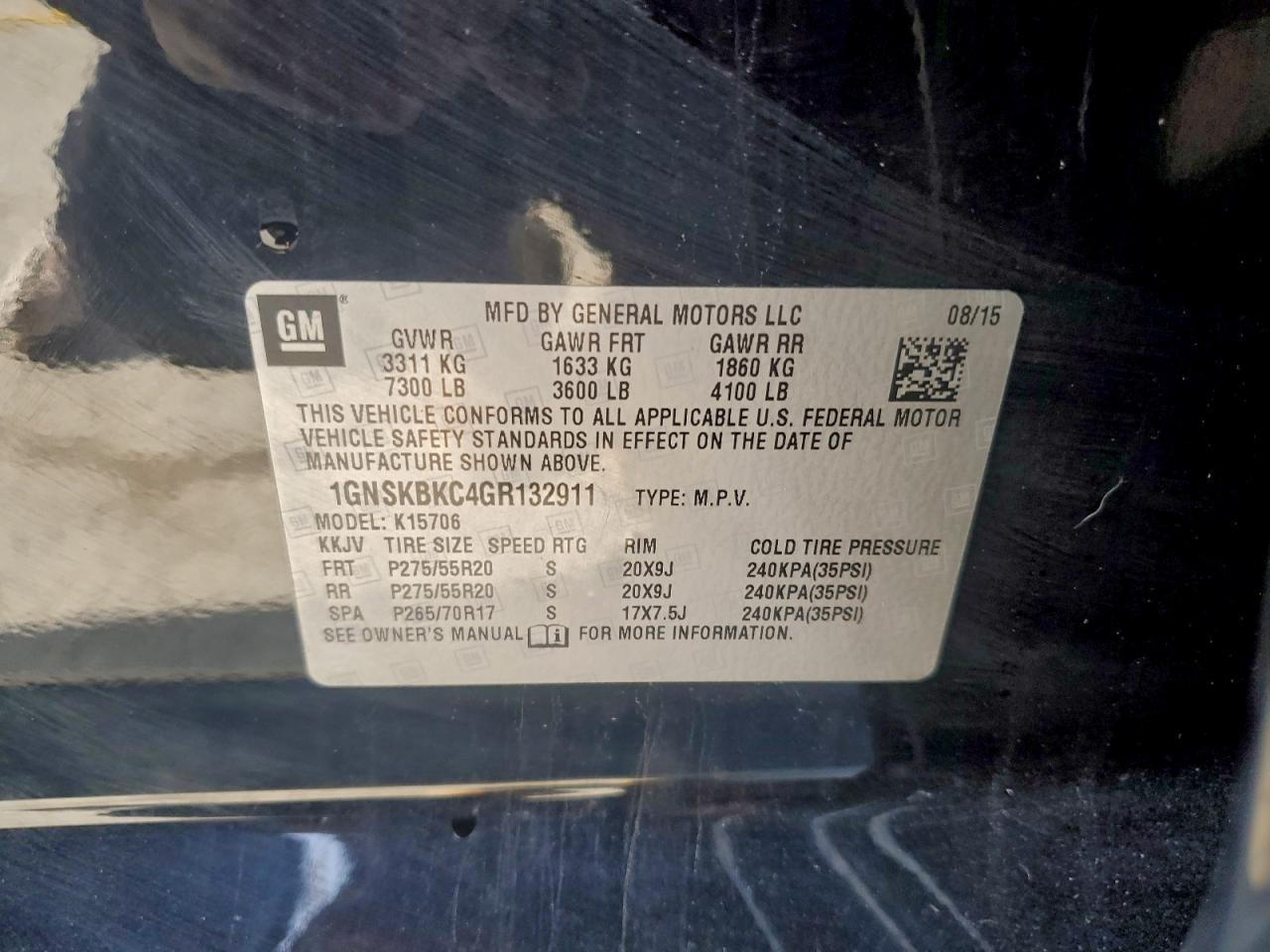 CHEVROLET TAHOE K1500 LT