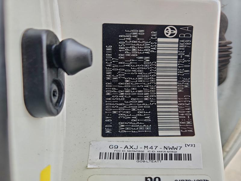 2017 TOYOTA COROLLA L #3305494063