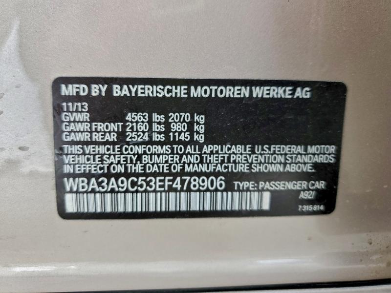 2014 BMW 335 I #3304499569