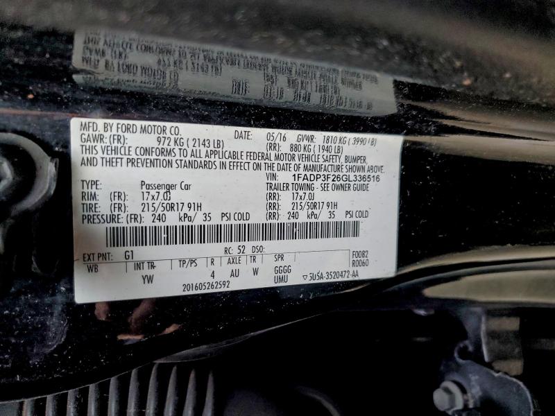 2016 FORD FOCUS SE #3303937686