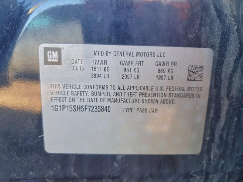 2015 CHEVROLET CRUZE L #3312654158