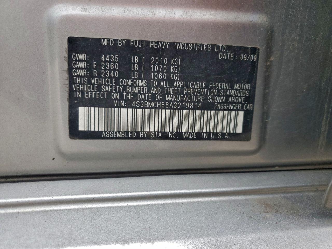 SUBARU LEGACY 2.5I PREMIUM