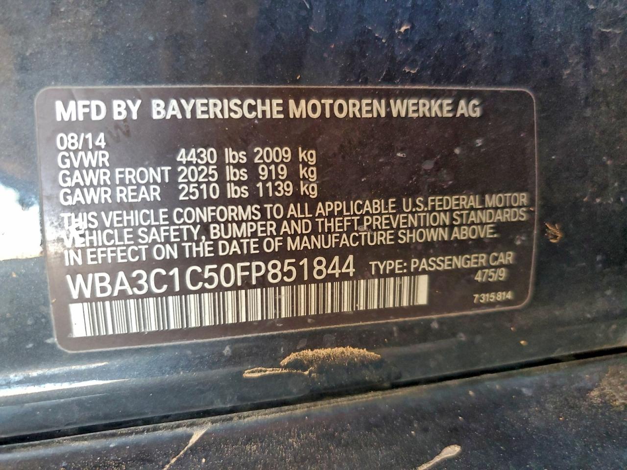 BMW 3 SERIES I SULEV