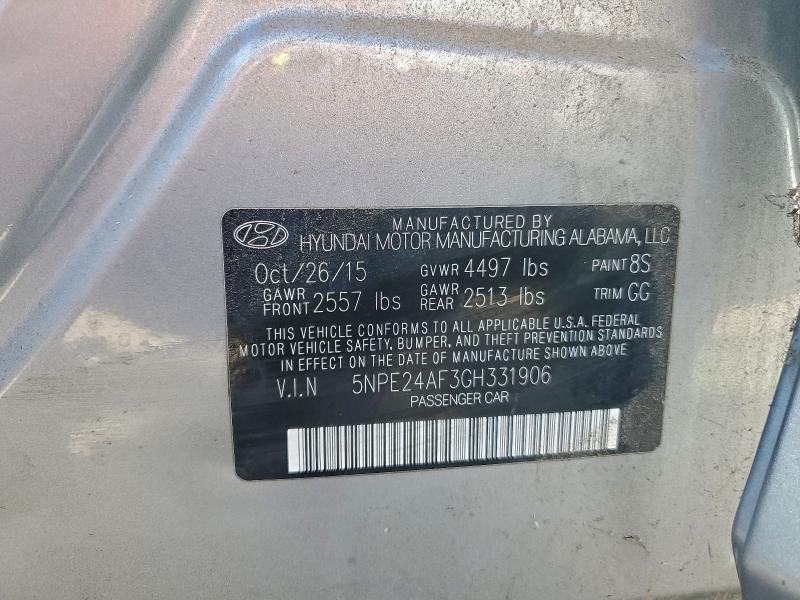 2016 HYUNDAI SONATA SE #3311519272