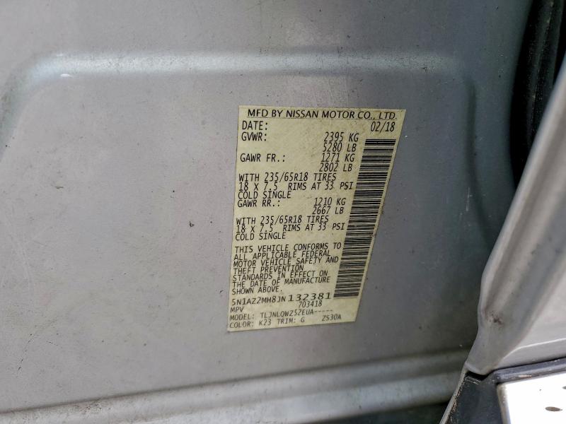 2018 NISSAN MURANO S #3301601641