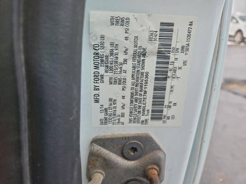 2015 FORD TRANSIT CO #3310452342