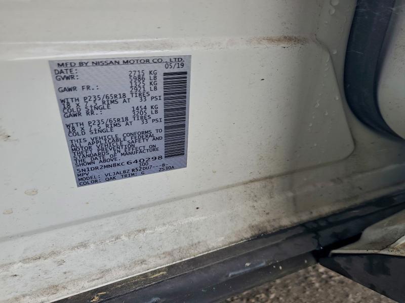 2019 NISSAN PATHFINDER #3304696910