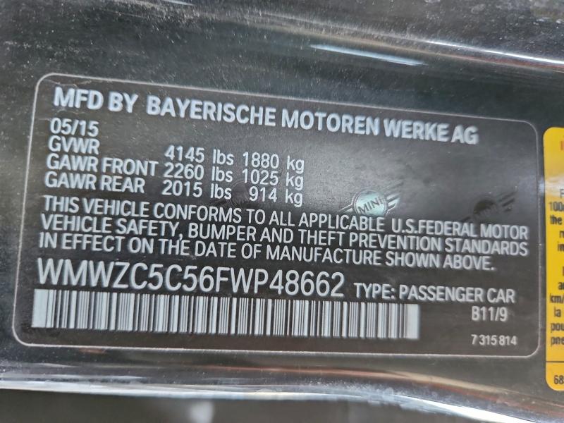 2015 MINI COOPER S C #3305571064