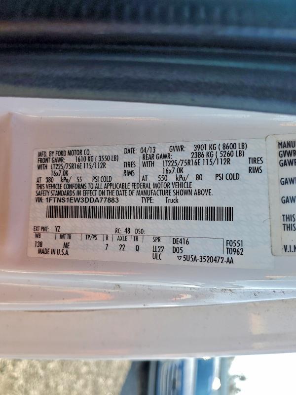 2013 FORD ECONOLINE #3304569449