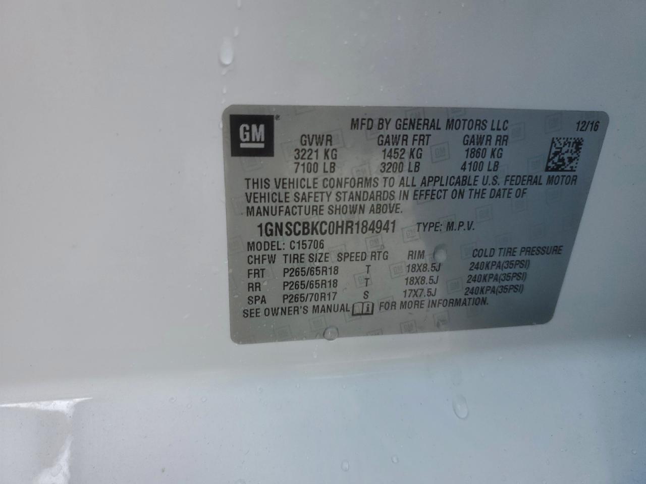 CHEVROLET TAHOE C1500 LT