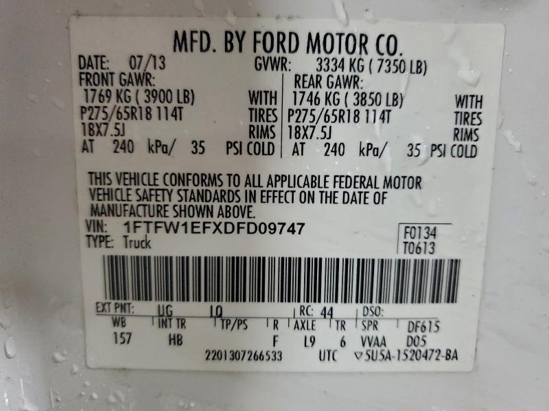 2013 FORD F150 SUPER #3302889912