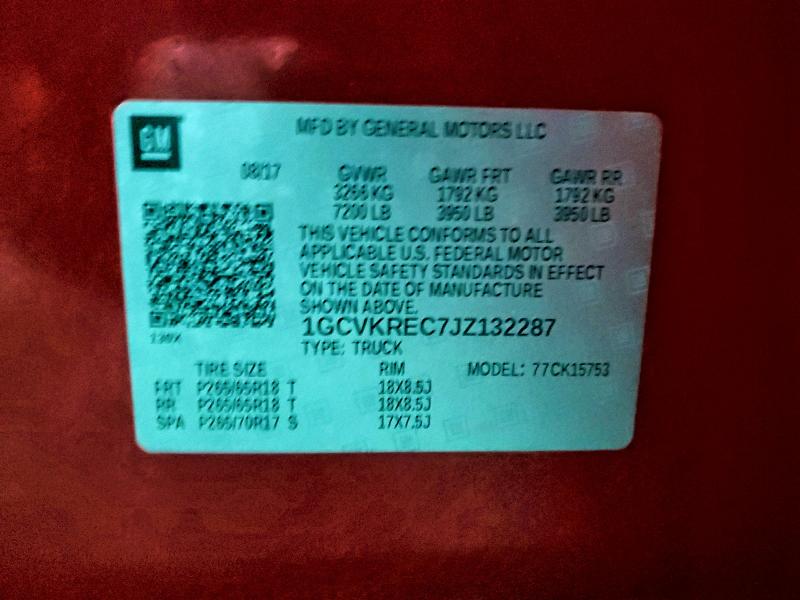 2018 CHEVROLET SILVERADO #3303816436