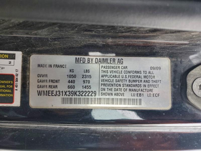 2009 SMART FORTWO PUR #3308357360