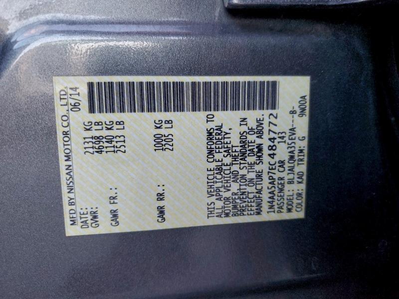 2014 NISSAN MAXIMA S #3304616454