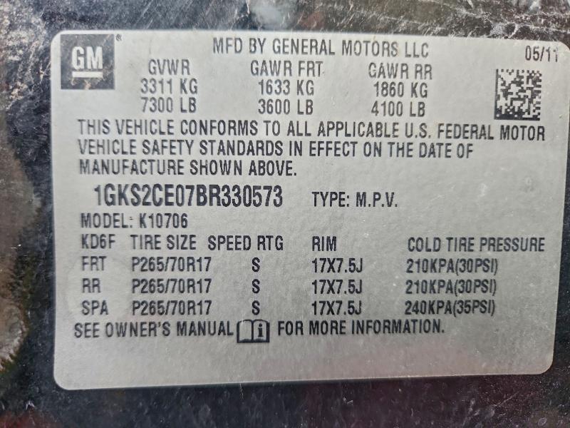 2011 GMC YUKON XL #3305564063