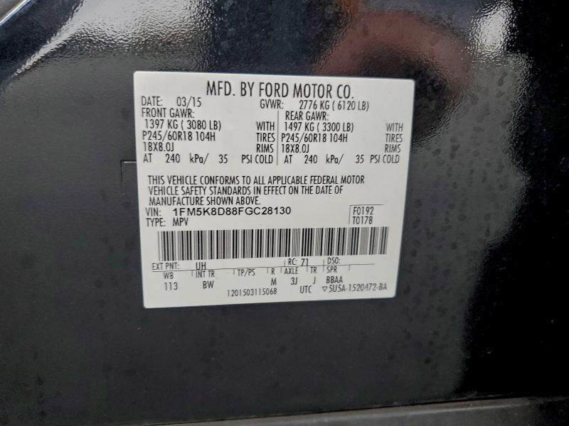 2015 FORD EXPLORER X #3301933524