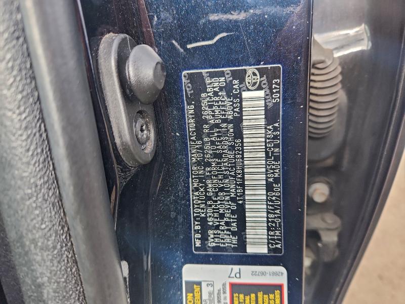 2017 TOYOTA CAMRY LE #3310318058