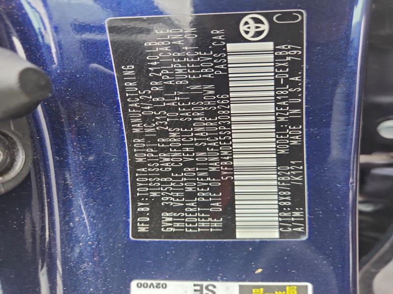 2025 TOYOTA COROLLA LE #3312682160