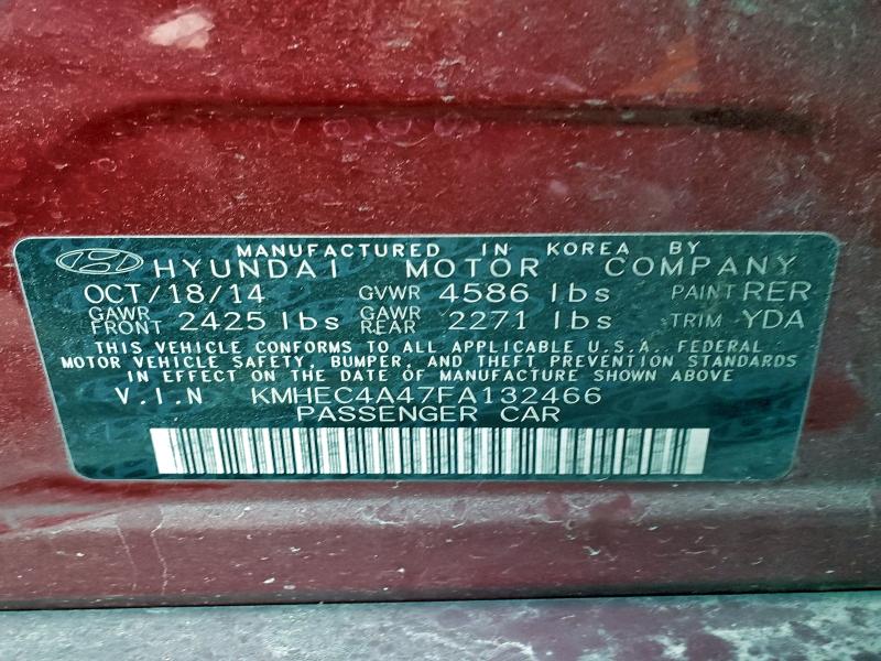 2015 HYUNDAI SONATA HYB #3312364772