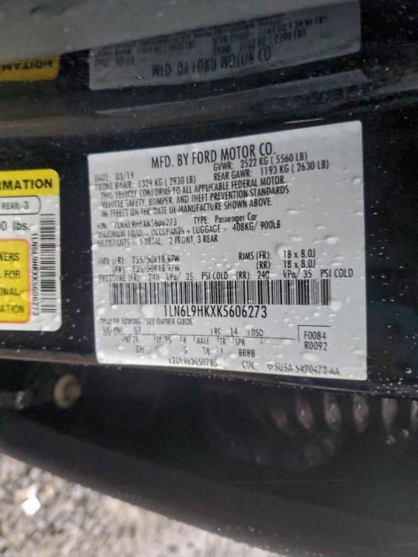 2019 LINCOLN CONTINENTA #3302697054