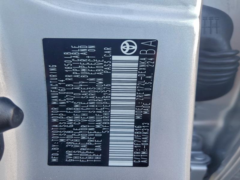 2014 TOYOTA COROLLA L #3304560466