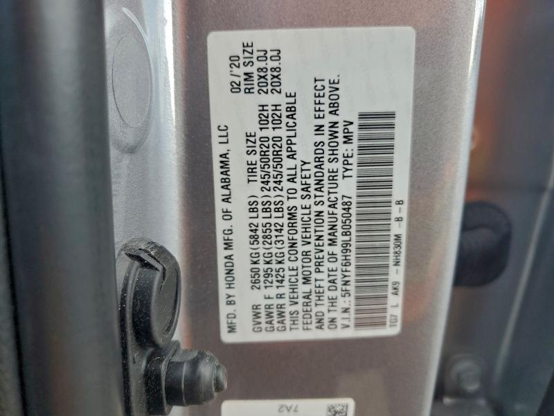 2020 HONDA PILOT TOUR #3304714931