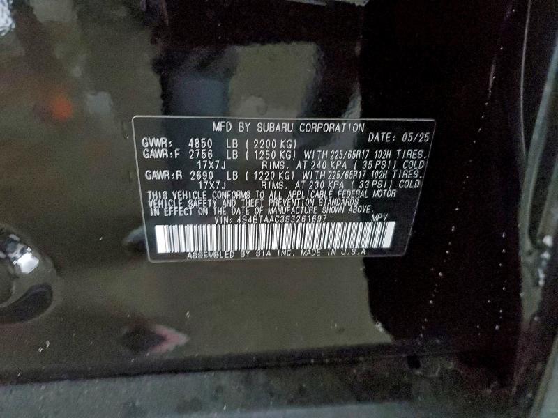 2025 SUBARU OUTBACK #3302637000